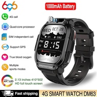 2024 696 4G LTE Smartwatch DM63 2.13" AMOLED Screen Sports Fitness Heart Rate Blood Oxygen GPS Watches SIM Card Smart Watch DM62 DM80