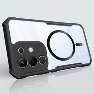 New wireless magnetic protection Casing VIVO V60 V70 V70E FE Lite 4G 5G Case Transparent Phone Cover