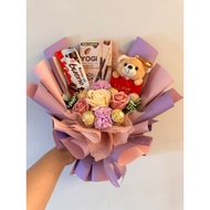 Chocolate bucket soap flower 1toy 4f