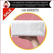 150 Pulls Thick Interfolded Tissue Virgin Pulp Interfolded Paper Towel Tissue Tita Approved