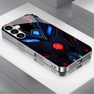 Mechanical Luxury Plated Frame Glass Phone Case For Samsung Galaxy S22 S23 S24 S25 Ultra A22 A23 A25