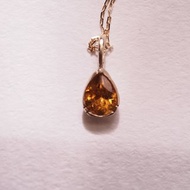 榍石 天然石 0.38ct K10金 手工K金墜子鎖骨鍊 Sphene K10YG
