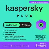 Kaspersky Plus Internet Security 2025 | 3 Device 2 Year | Anti-Phishing and Firewall | Unlimited VPN