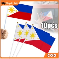 10pcs Small Philippine National Flag Bandila Watawat Pilipinas Flag Hand Waving Flag Philippine Flag