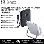 Wireless Magnetic Power Bank With Stand Super Fast Charging 20000mAh Color Screen Digital Display Wi