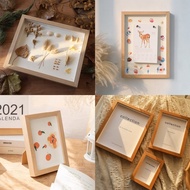 (6 Colors) Deep Wooden Edge Frame There Are Dimensions A4 A5 A6 B7 B6 Desktop Type.