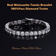 Real Moissanite 0.5ct 5mm tennis bracelet with GRA certificate S925 sterling silver unisex diamond b