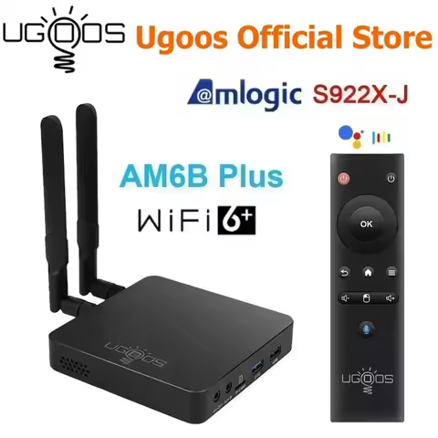Ugoos AM6B plus Amlogic S922X-J Android 9 Smart TV Box 4GB DDR4 32GB Wifi 6 1000M BT5.0 4K Set Top B