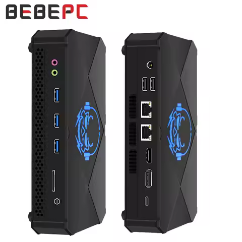 BEBEPC Gaming Mini PC with AMD R7 7840HS Support WiFi6 4G LTE BT LINUX Desktop Computer with 2xDDR5 