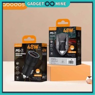 ABODOS AS-GS29 48W/38W Smart Car Charger / PD 30W + QC 18W Super Fast Quick Charging Caj Kereta