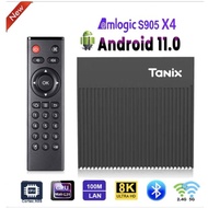 Tanix X4 TV Box Amlogic S905X4 Android 11 2.4G 5G Dual Wifi 100M 4K optional i8 keyboard vs x96 max 