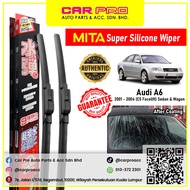 Audi A6 2001 - 2004 C5 Facelift 1 Pair MITA SILICONE COATING Aero Front Wiper Blade TWIN Set 22'' & 
