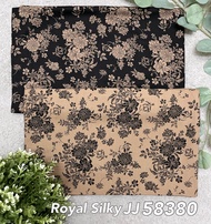 Kain Rayon Royal Silky JJ 58380 Motif Bunga (Per 0.5M) Rayon Silky Motif Premium