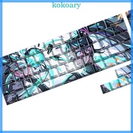KOK Ergonomic Keycap Set PBT 74 Key Side Engraved Keycaps for 61 67 68 Mechanical Keyboards Skin Gam