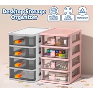 5 Tier Transparent Desktop Storage Drawer Desk Organizer Office Home Stationery Cosmetic Storage Box Laci Meja 桌面收納盒抽屜式