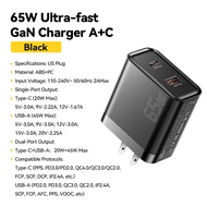 Essager GAN 65W USB Type C อะแดปเตอร์ชาร์จเร็วสำหรับโทรศัพท์ IP Samsung Adapters