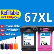 hp 67 ink cartridge hp67xl refillable ink cartridge Compatible for HP 1255 2724 2725 2722 2723 4155 