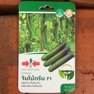 Mini Pack 70 Seeds JUMBO GREEN F1 Biji Benih Timun Batang Cap Panah Merah F1 Hybrid Cucumber Seeds East West Seed Home.