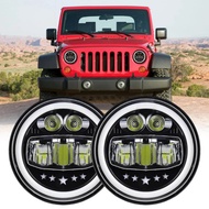 Round 7'' inch LED Headlight For Jeep Wrangler JK JKU TJ LJ 1997-2018 H6024 Sealed Beam Bulb LED Hea