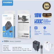 FOOMEE CQ14-C Charger Set Type-C QC18W 1 USB Port Charger + Type-C Cable