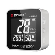SNDWAY SW-825 空氣質量檢測儀 – 黑白 | 家用環境PM2.5監測儀 | 粉塵霧霾溫濕度即時監測 | USB充電 | 長續航