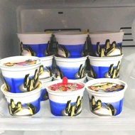 Cup plastik printing 100 ml isi 50 pcs lengkap