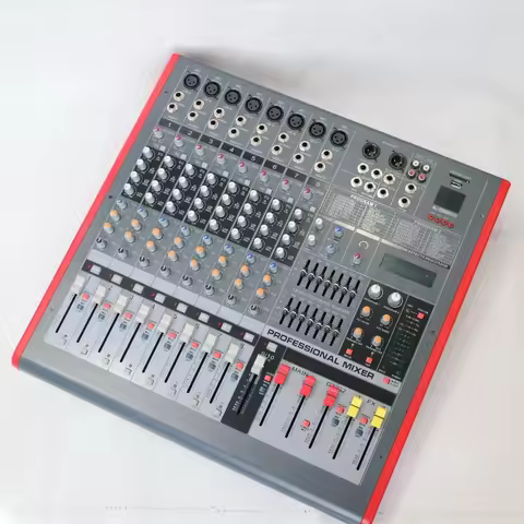 High-end 8 Channel Dual Team Group Mixer 24 Bit Stage Performance Music Recording Mixing Console Gai