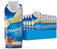 Ensure Plus Milkshake Style Nutritional Supplement Drink, Chocolate, 237ml (Bundle of 24)