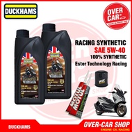 น้ำมันเครื่อง DUCKHAMS RACING 5W-4010W-4010W-50 สังเคราะห์แท้ 100% สูตร ESTER FOR  Forza300 - 350