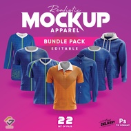 🔥𝗙𝗔𝗦𝗧 𝗗𝗘𝗟𝗜𝗩𝗘𝗥𝗬🔥 Bundle Premium Realistic Apparel Mockup Editable 22 Jersey T-shirt Muslimah Photosho