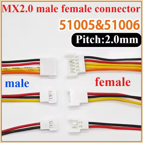 10Pcs MX2.0 2.0mm Pitch 2/3/4Pin Male Female Aerial Docking Battery Charging Cable Connector Plug Wi