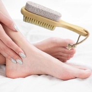 Exfoliating Foot Brush Wooden Floating Stone Double-sided Brush Removing Dead Skin Rubbing Feet Brus