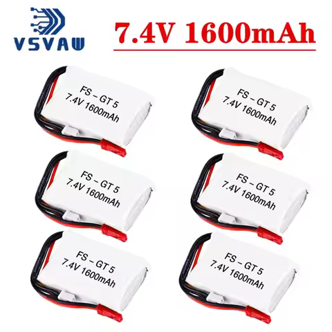 7.4V 1600mAh Lipo Battery For Flysky FS-GT5 Transmitter RC Models Parts Toys Accessories For MC6C MC