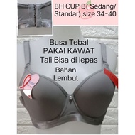 Bra Heel 3 F 9002 (294) Thick Foam Uses WIRE Detachable Strap CUP B (Medium Standard) Size 34-40