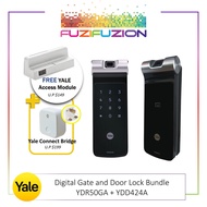 Yale YDR50GA Gate &amp; YDD424A Door Digital Lock Bundle (FREE Yale Access Module + Connect Bridge/DDV1/TOP UP FOR DDV3)
