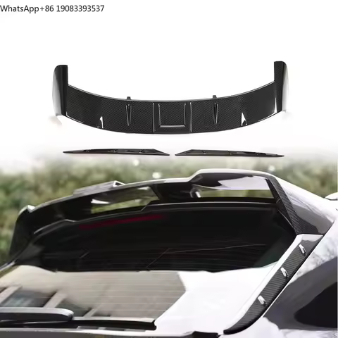 JCSPORTLINE Dry Pure RS6 Carbon Fiber Rear Roof Spoiler Wing for AUDI RS6 Avant C8 2019-2021