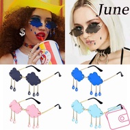 JUNEGOODS Rimless Sunglasses Shades Fashion Vintage Steampunk Sunglasses