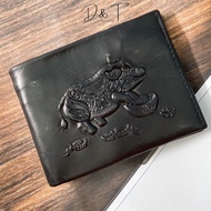 High Quality Nappa Cowhide Men's Wallet DT126 Engraved with Zodiac Pig, size 9.5x12cm