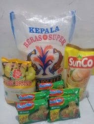 Paket Sembako Beras Rojolele, Minyak, Gula, Mie