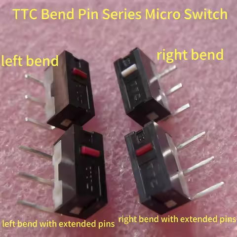 2 Pcs/pack TTC Bend Pin Series Micro Switch Left Right Bend With Extended Pins For Razer Viper Ultim