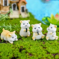 4pc Artificial Pine Nuts Hamster Model Mini figurine cartoon animal fairy garden