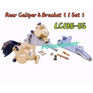 LC135 5S LC135 5-Speed Rear Disc Brake Pump Caliper Brek Pump Belakang Siap Bracket & Brake pad) 1 S