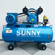 SUNNY ปั๊มลม ปั๊มลมโรตารี่ ถังลม ปั๊มลมสายพาน ขนาด 100 ลิตร รุ่น 2065-100L มอเตอร์2สูบ 3แรงม้า (สินค