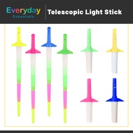 【E.E】Mainan Bercahaya Retractable Four Section Glow Stick Telescopic Fluorescent Flashlight Small To