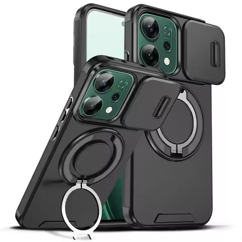 Luxury Magnetic Ring Armor Shockproof Case For OPPO Reno 14 14F Reno14 Pro Reno14F For Magsafe Wirel