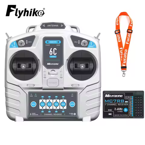 MicroZone MC6C Mini V2 2.4G 6CH Remote Control Transmitter w/ Receiver For RC Airplane Drone Multiro