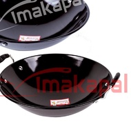 Black ENAMEL non-stick frying pan cooking wok/ frying pan/ 31 - 46 cm thick heat resistant