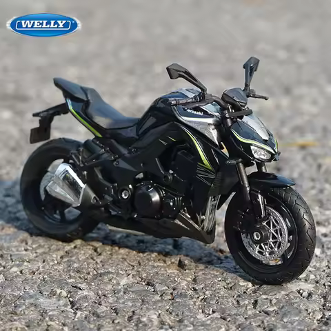 WELLY 1:18 Kawasaki Z1000 R 2017 Alloy Sports Motorcycle Model Diecast Metal Street Racing Motorcycl