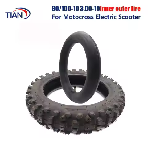 80/100-10 3.00-10Motorcycle Wheel Pit Dirt Bike Rear Tire Tube Tyre For Motocross Racing tomik SSR S