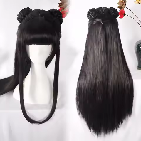 HAIRJOY Synthetic Hair Wig Traditional Chinese Hairstyle Black Braided Hair Costume Wig Jiang Yanli